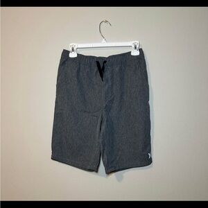 Hurley Charcoal Gray Men's Board Shorts with Black Drawstring